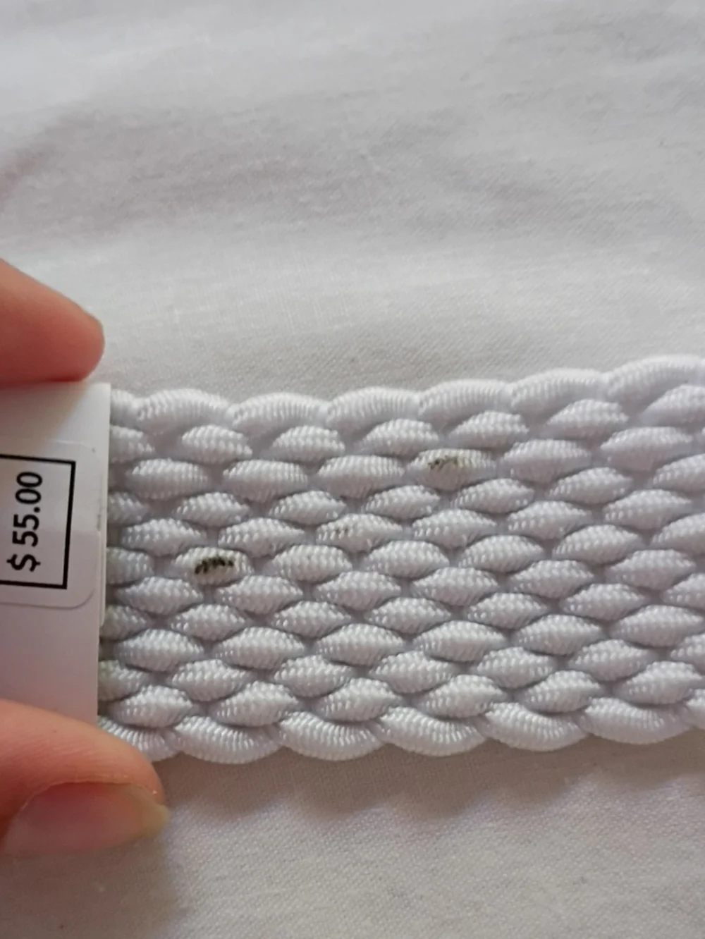 NWT Nike Golf White Braided Stretch Woven Belt Mens Size Large 40-42